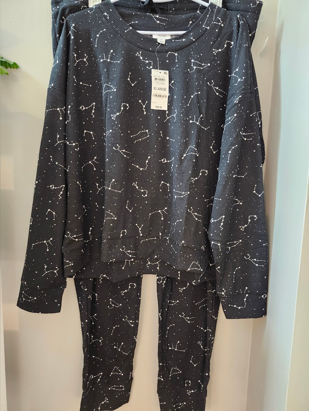 NWT Constellation Print Kids Pajama Set - Black